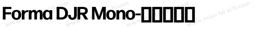 Forma DJR Mono字体转换
